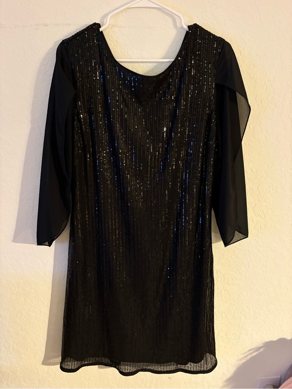 Grace Karin Black Sequin Long Sleeve Cocktail Dress